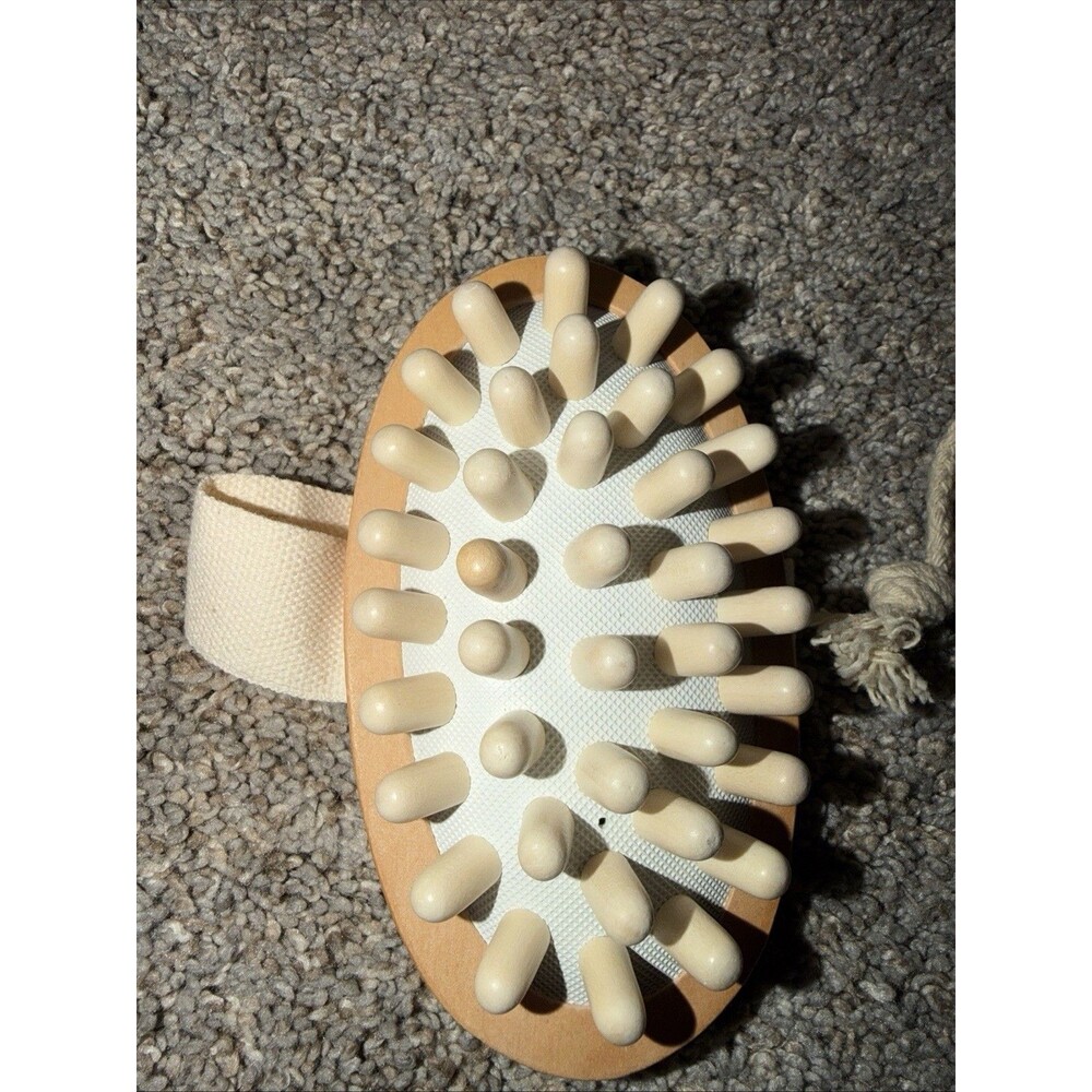Air Cushion Natural Wood Wooden Massager Body Brush Shower Full Body Massage